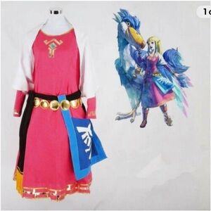 Zelda Adult XS/S Kids Pink and White Costume